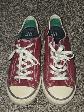 PF Flyers All American Low Top Maroon Canvas Sneakers